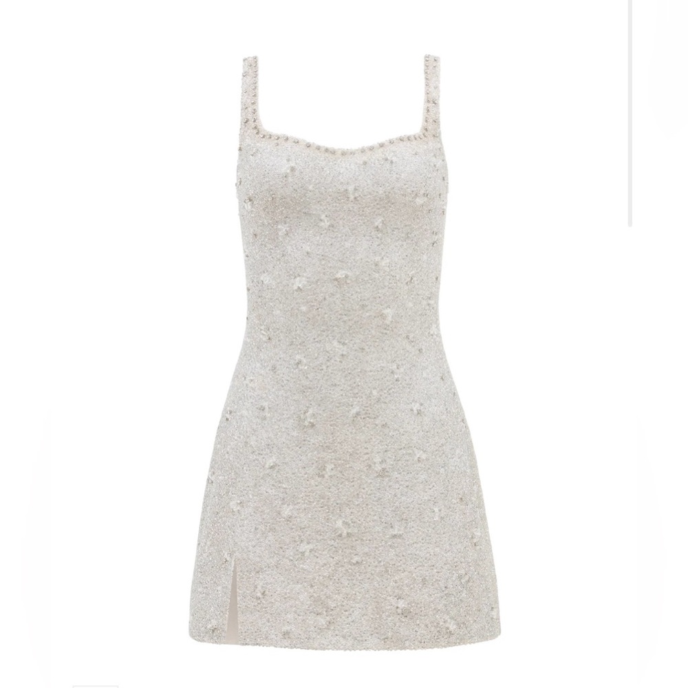 Clio Peppiatt Silver Mini Dress